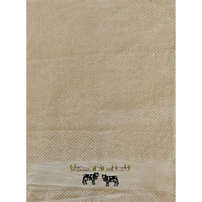 ECRU COW EMBROIDERED TOWEL