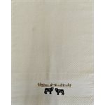 WAFFLE TOWEL TOWEL EMBROIDERED BEIGE COW